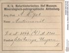 Etiketten zu Stibnit (NHMW-MIN-Ak708)